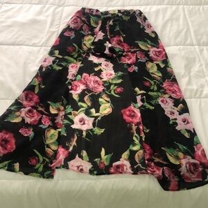 Let Them Eat Cake floral & black short skirt